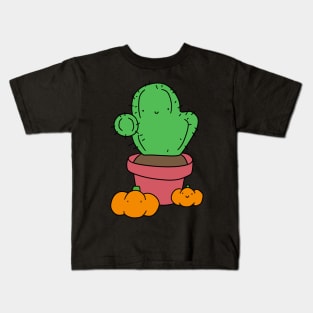 Cactus with Pumpkins Kids T-Shirt